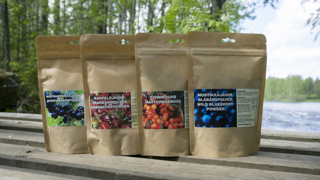 Various berry powders from KP Finberry.