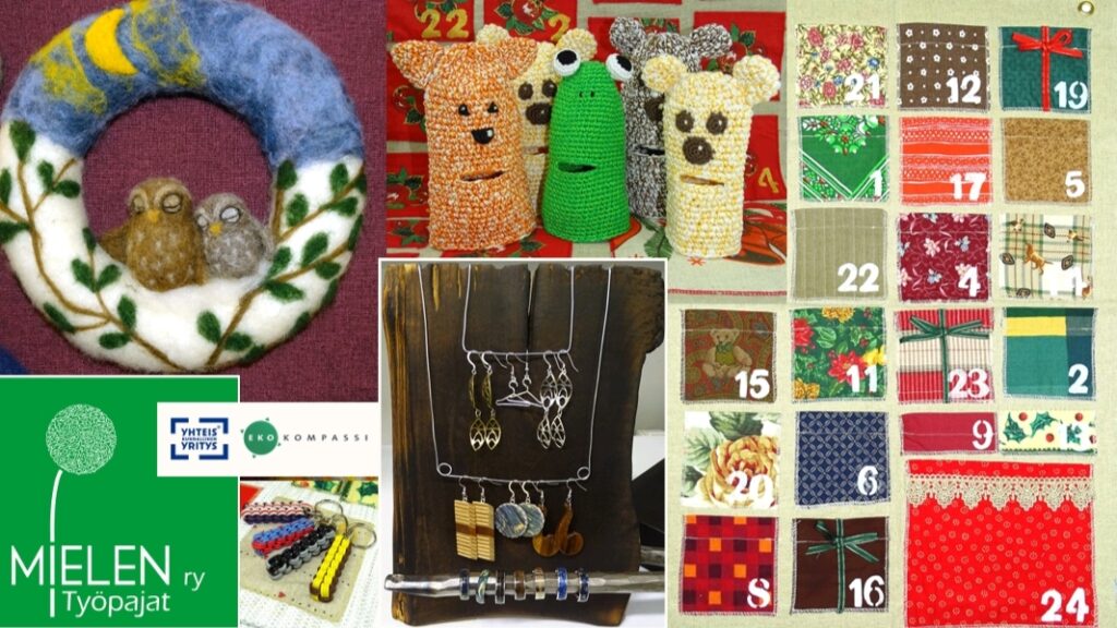 Mielen ry:n erilaisia käsitöitä